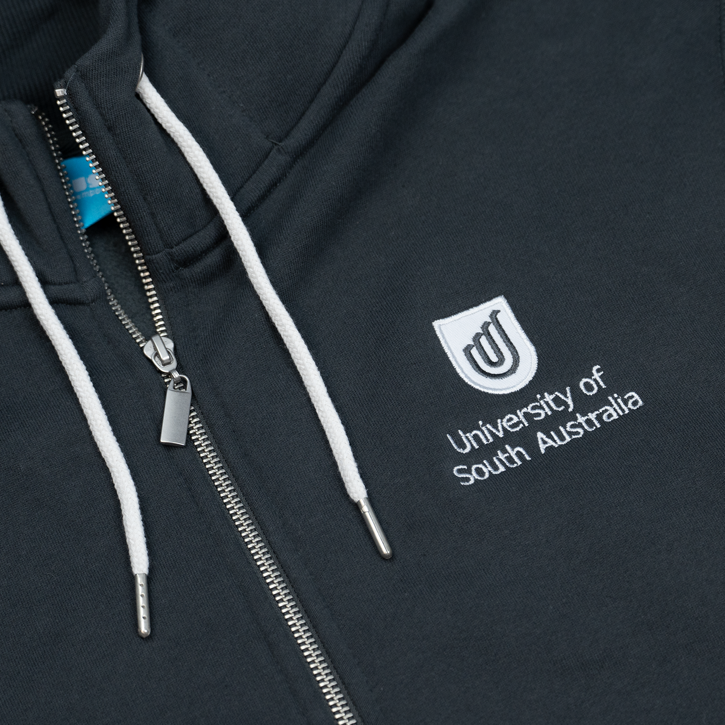 Premium Zip hoodie in Charcoal - Traditional Logo