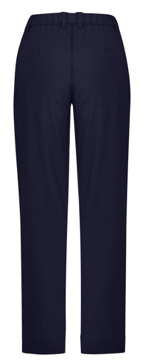 Women's Navy flat panel pant