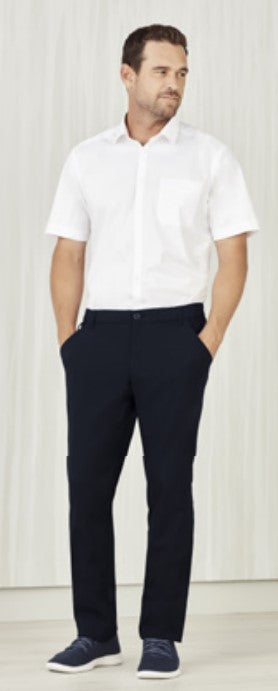 Men's Navy flat panel pant