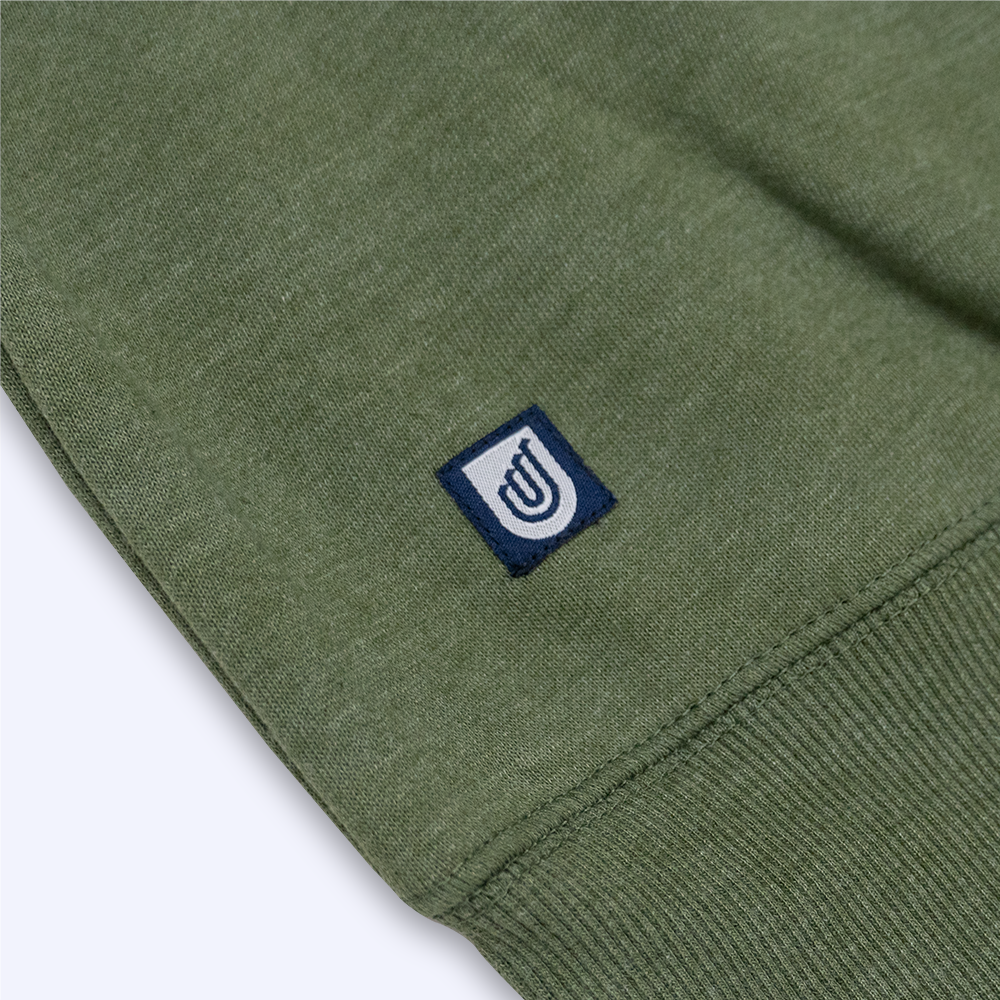 Crew Neck Jumper in Sage Green- Traditional Logo