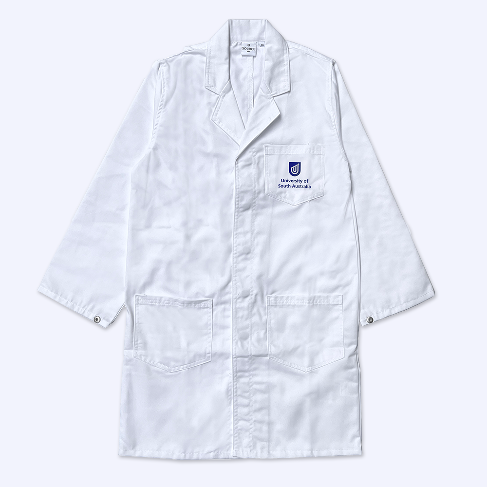 Lab Coat with UniSA logo