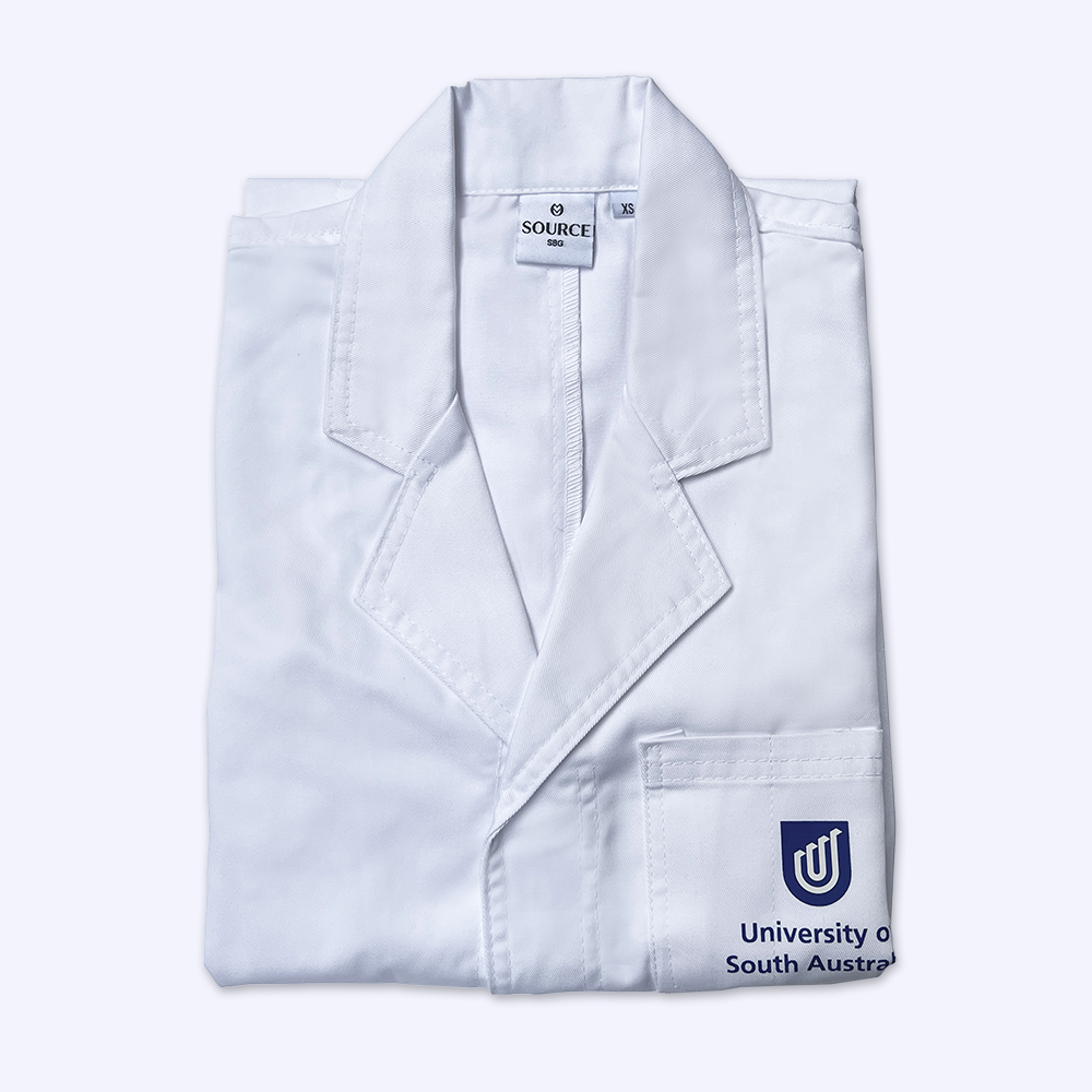 Lab Coat with UniSA logo