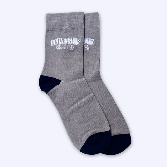 Socks - Grey with Varsity Logo