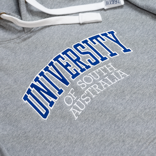 Roo Hoodie in Grey Marle- Varsity Logo