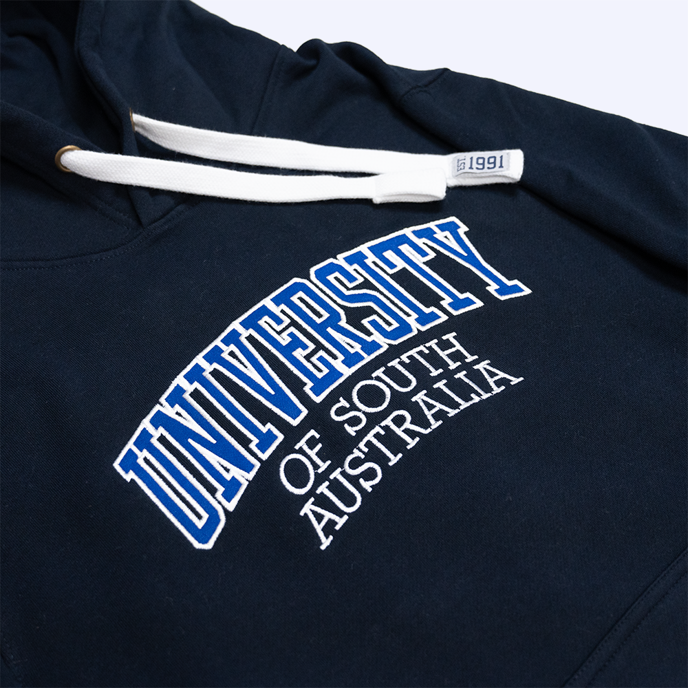 Roo Hoodie in Navy- Varsity Logo