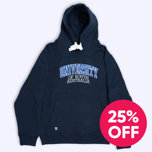 Roo Hoodie in Navy- Varsity Logo