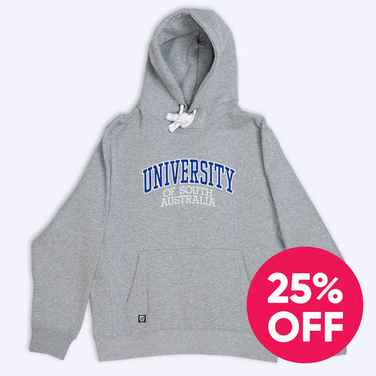 Roo Hoodie in Grey Marle- Varsity Logo